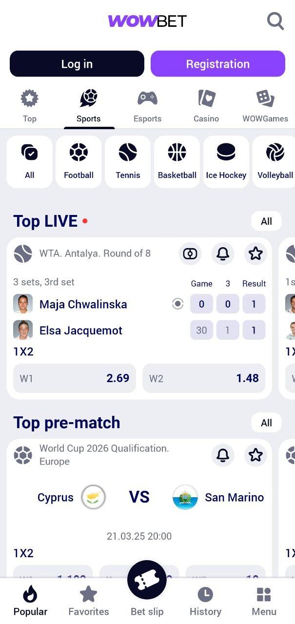 wowbet быстрое пополнение